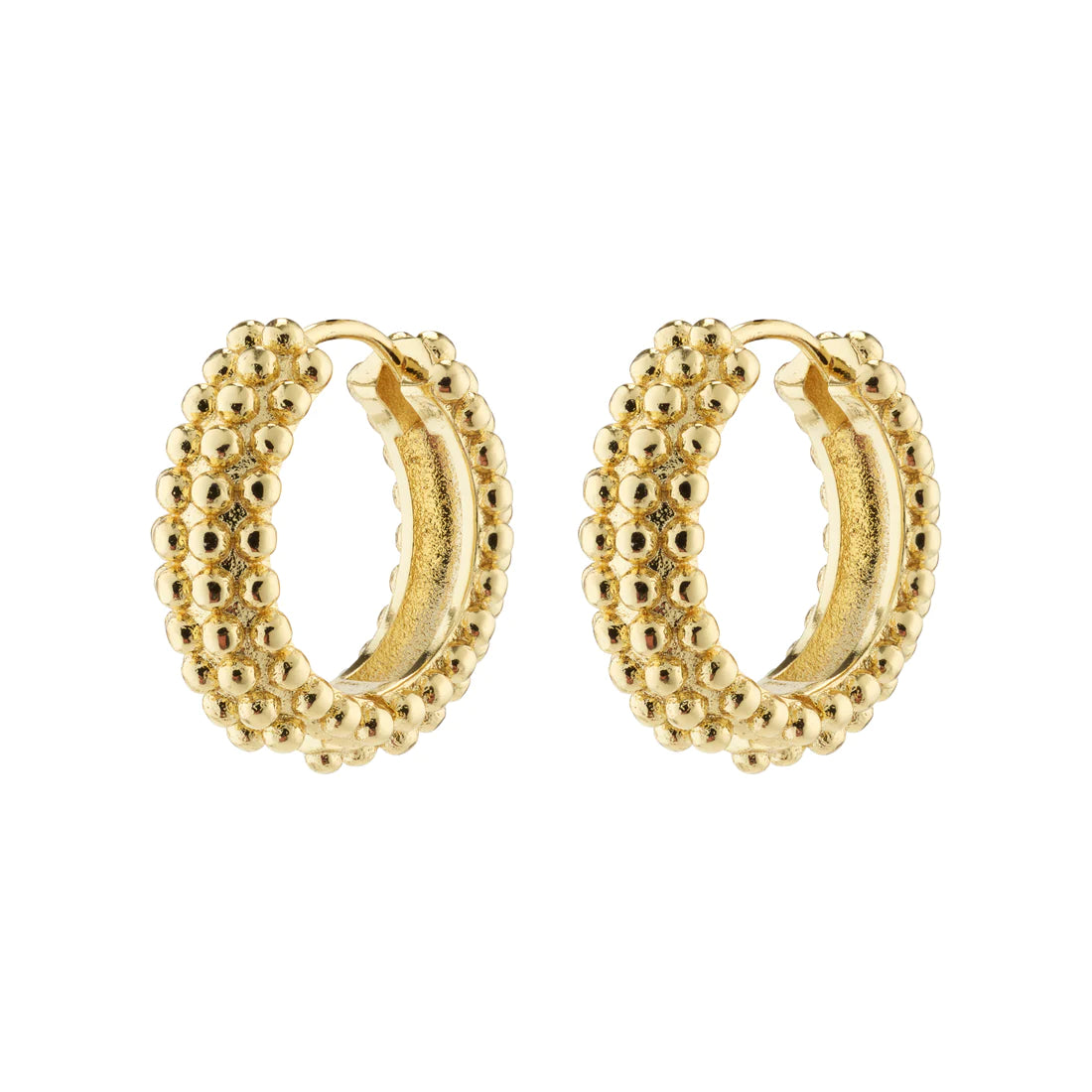 Anitta Recycled Bubbles Hoop Earrings Gold- or Silver-plated