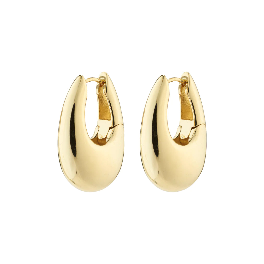 Autumn Chunky Retro Hoop Earrings Gold - & Silver-Plated