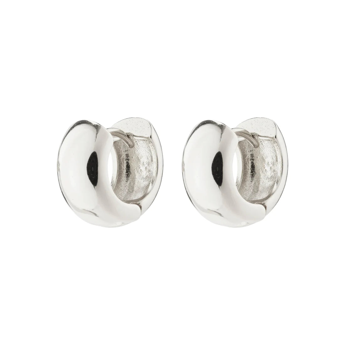 Anais Recycled Chunky Huggie Hoop Earrings Gold- or Silver plated