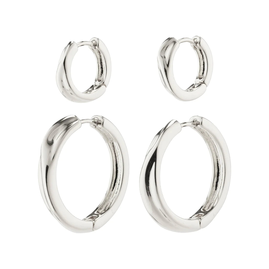Allie Hoop Earrings 2-in-1 set Gold- or Silver-plated