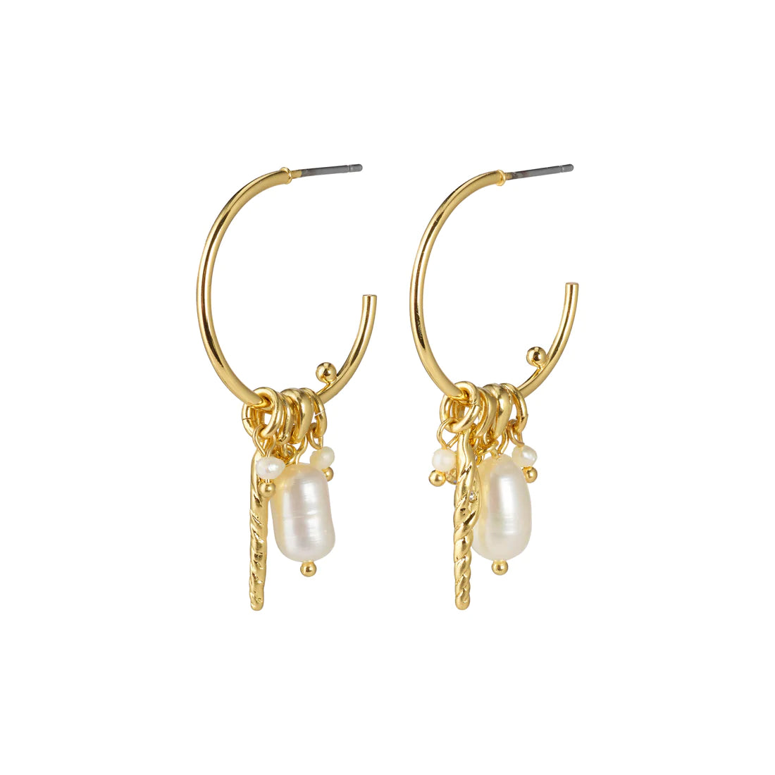 Morgan Deco Hoop Earrings Gold-plated