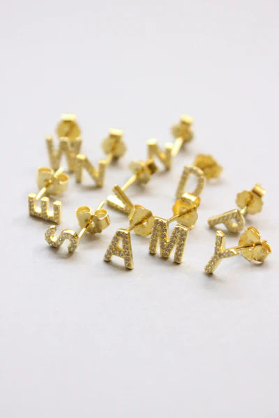 Pico Alphabet Crystal Stud