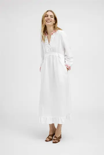 Kendi Long Shirt Dress White
