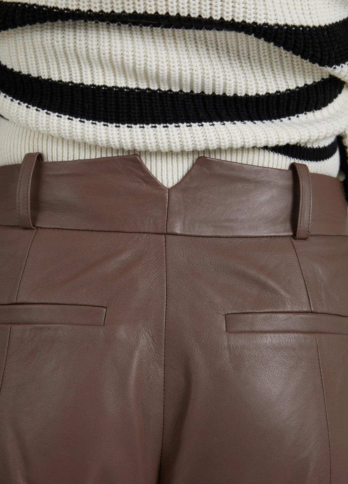 Leather Pants Lucia Fit Spring Brown