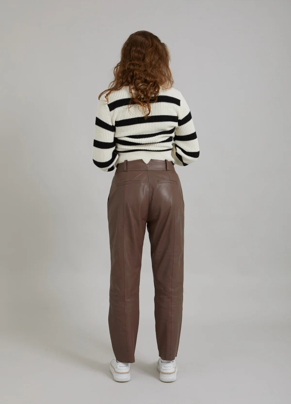 Leather Pants Lucia Fit Spring Brown