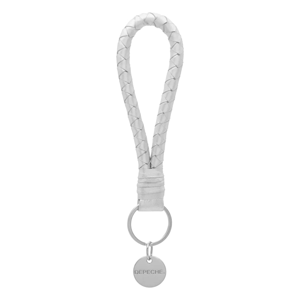 Leather Keychain Decorated w. Twisted Detail 15436