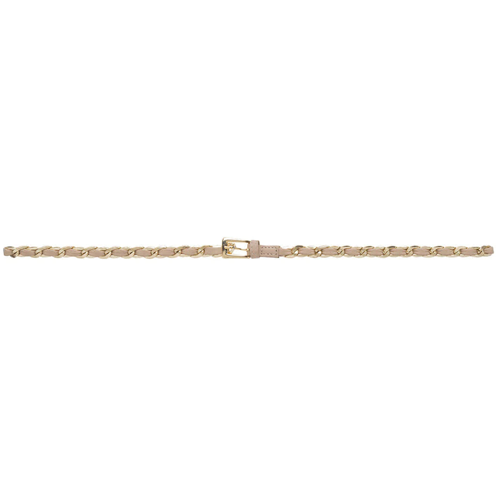 Pretty Narrow Belt is a Mix of Leather and Metal