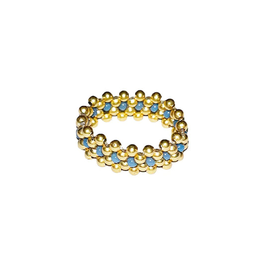 RX08 Ring Lace Gold Royal Blue
